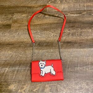 Marc Tetro Westie Terrier Red Crossbody Handbag